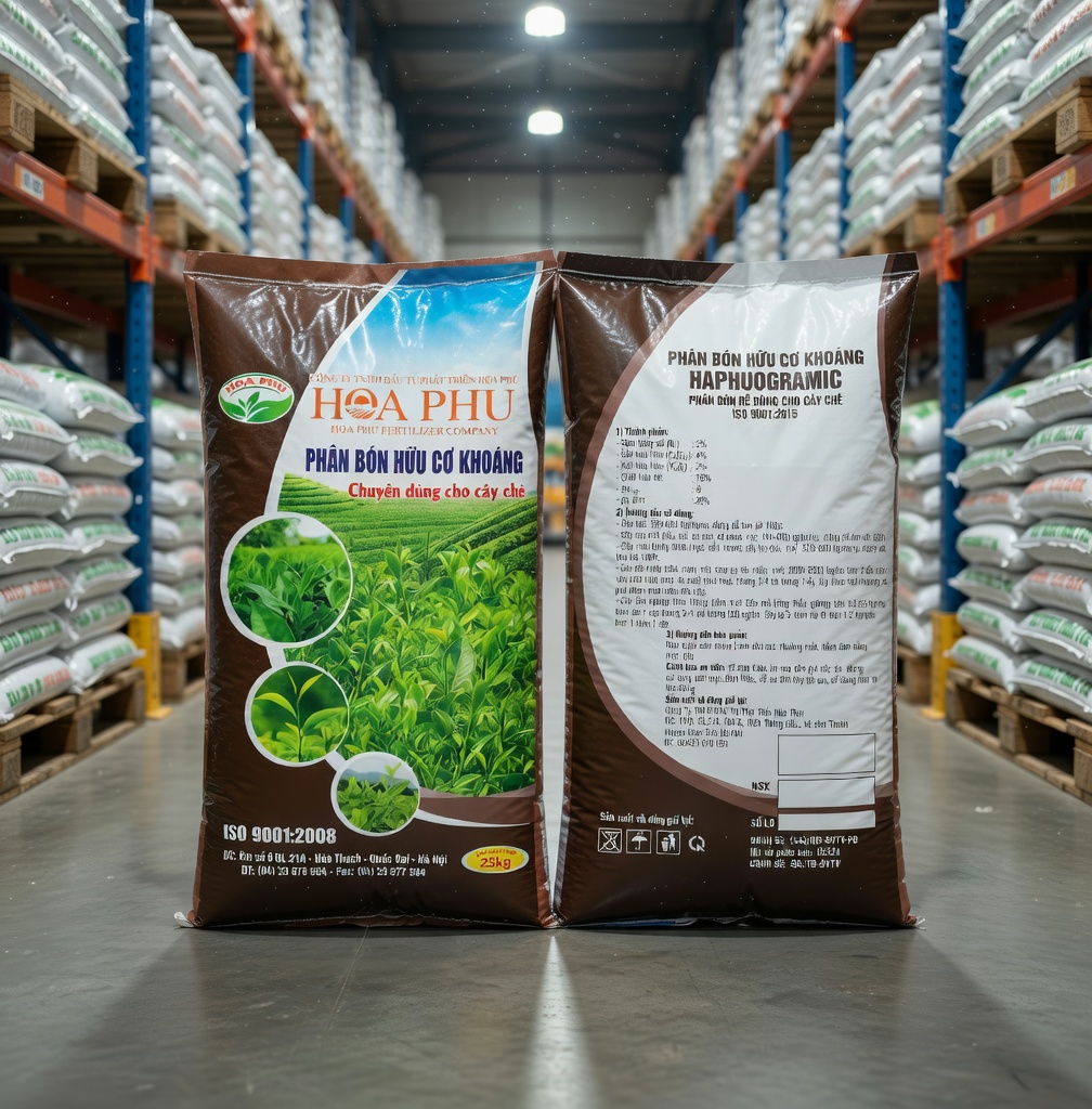 Phân bón hữu cơ khoáng Haphuogromic Hoà Phú – Giải pháp dinh dưỡng cân bằng cho vườn chè bền vững